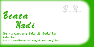 beata madi business card